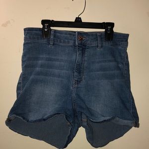high waisted jean shorts